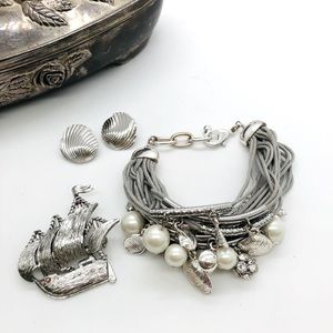 Vintage Nautical Ocean 🌊 Jewelry Lot  🐚